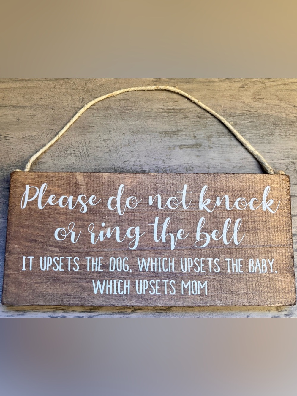 Do Not Knock Baby Sleeping Wooden Sign